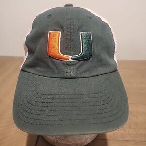UNIVERSITY OF MIAMI THE FRANCHISE FITTED CAP HAT Mesh - SIZE Large